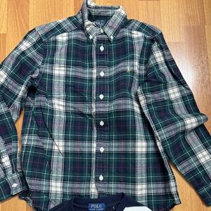 Polo by Ralph Lauren Men's Green Plaid Shirt